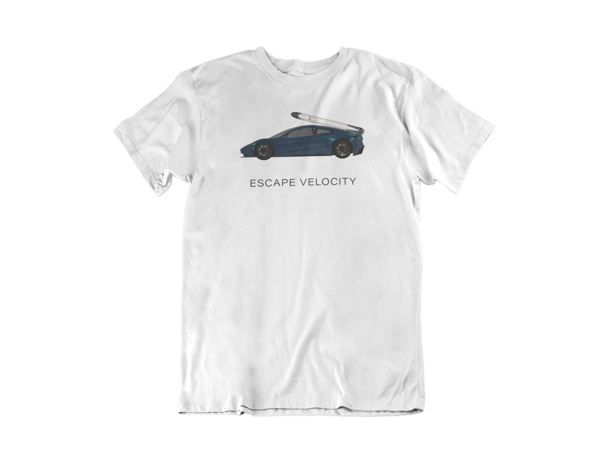 "Escape Velocity" Premium Tee (Blue Roadster) - Image 3
