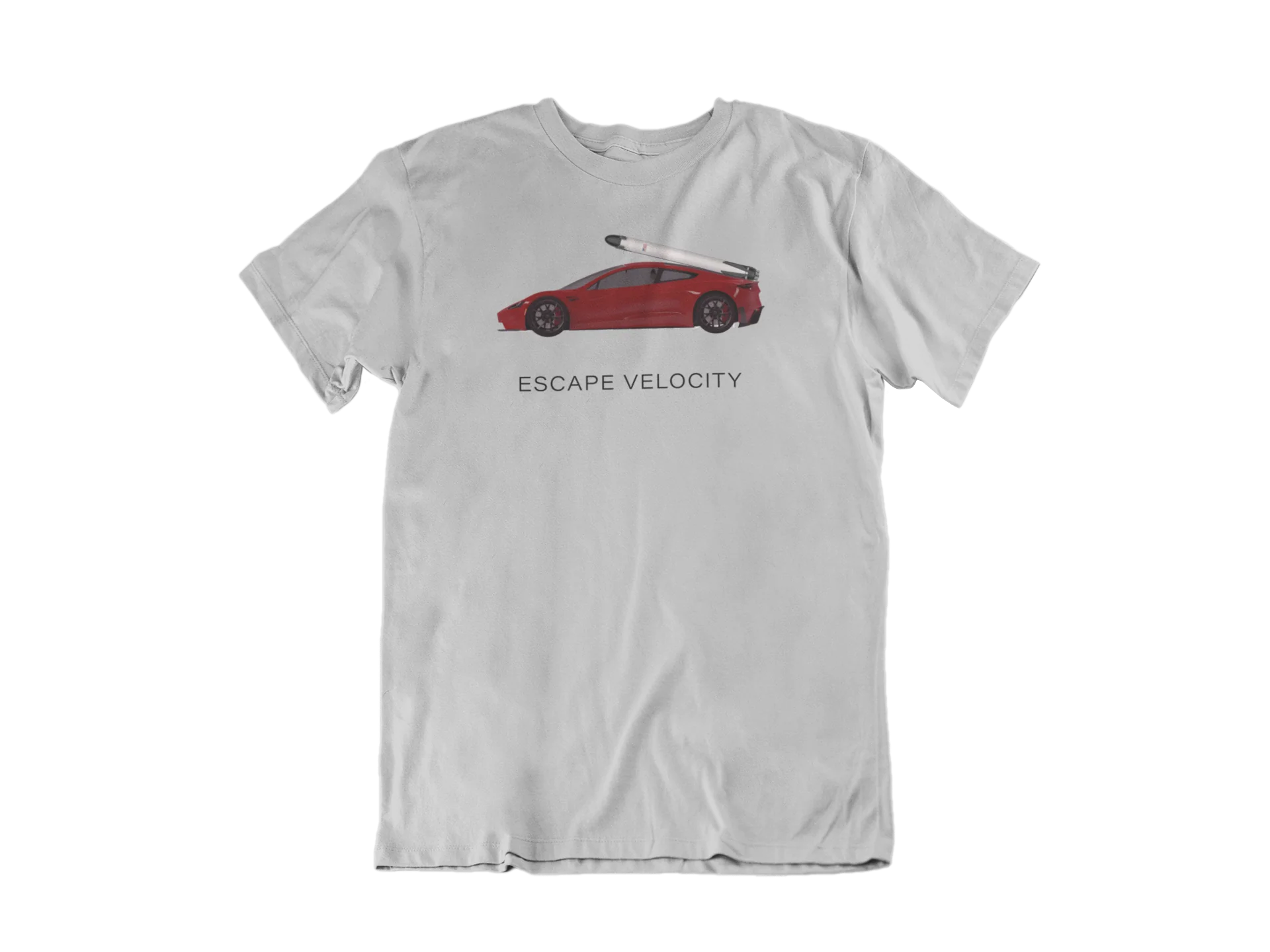 "Escape Velocity" Premium Tee (Red Roadster) - Image 5