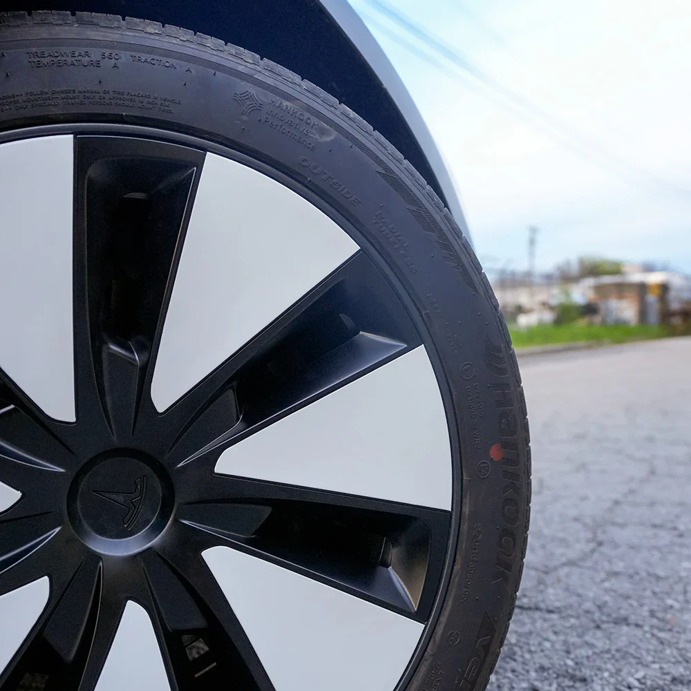 Tesla Model 3 Highland Refresh Photon 18in Wheel Cover Wrap - Image 4