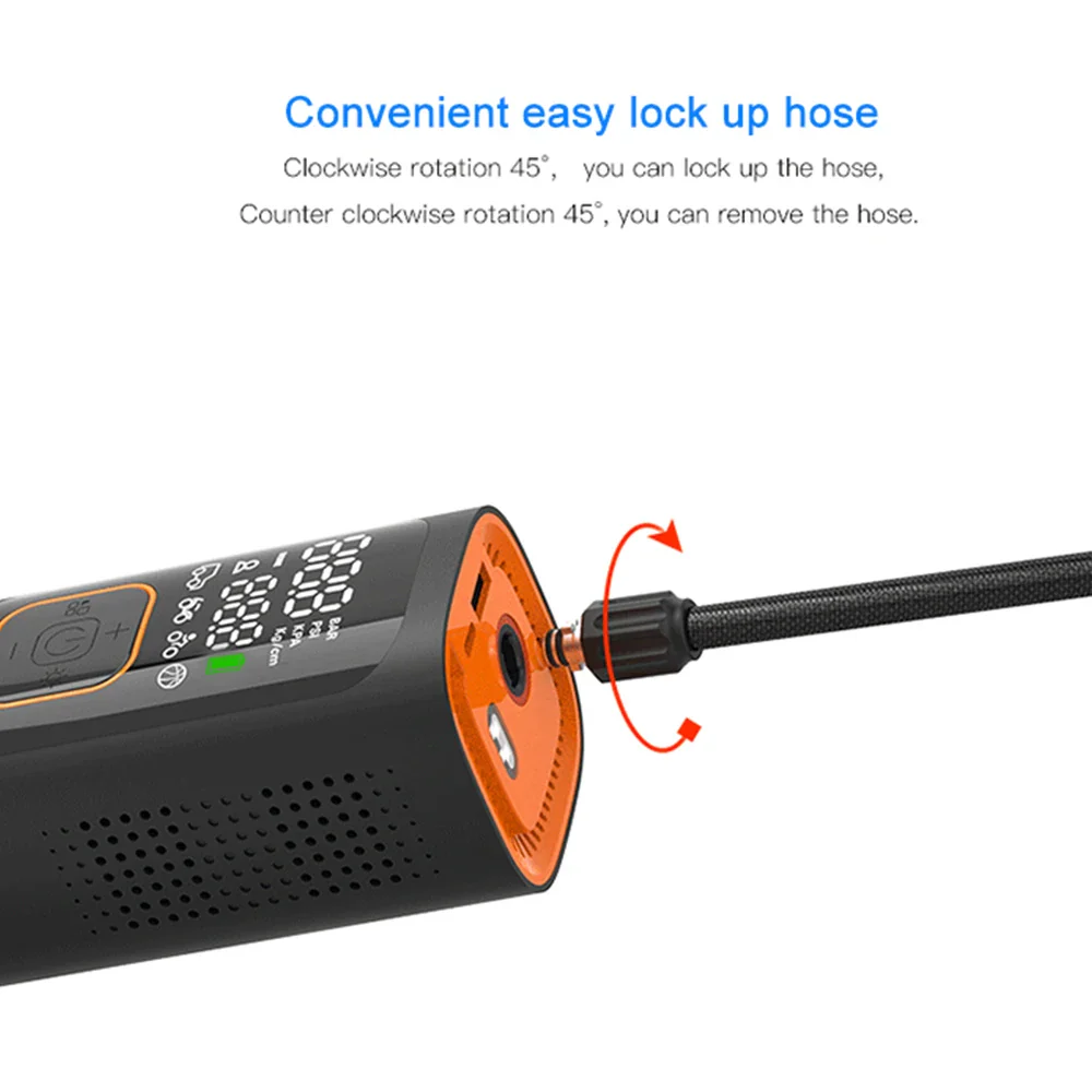 Portable Tire Inflator for Tesla (USB, Pressure Gauge, 100% Cordless) - Image 5